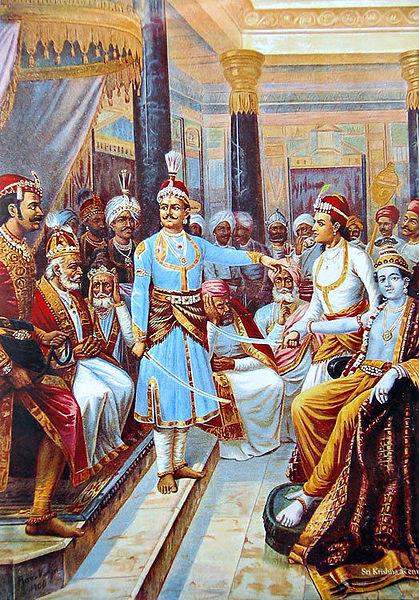Raja Ravi Varma Sri Krishna as Envoy oil painting image